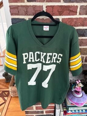 Rawlings Packers 77 Vintage Men's Graphic Tee Green Large